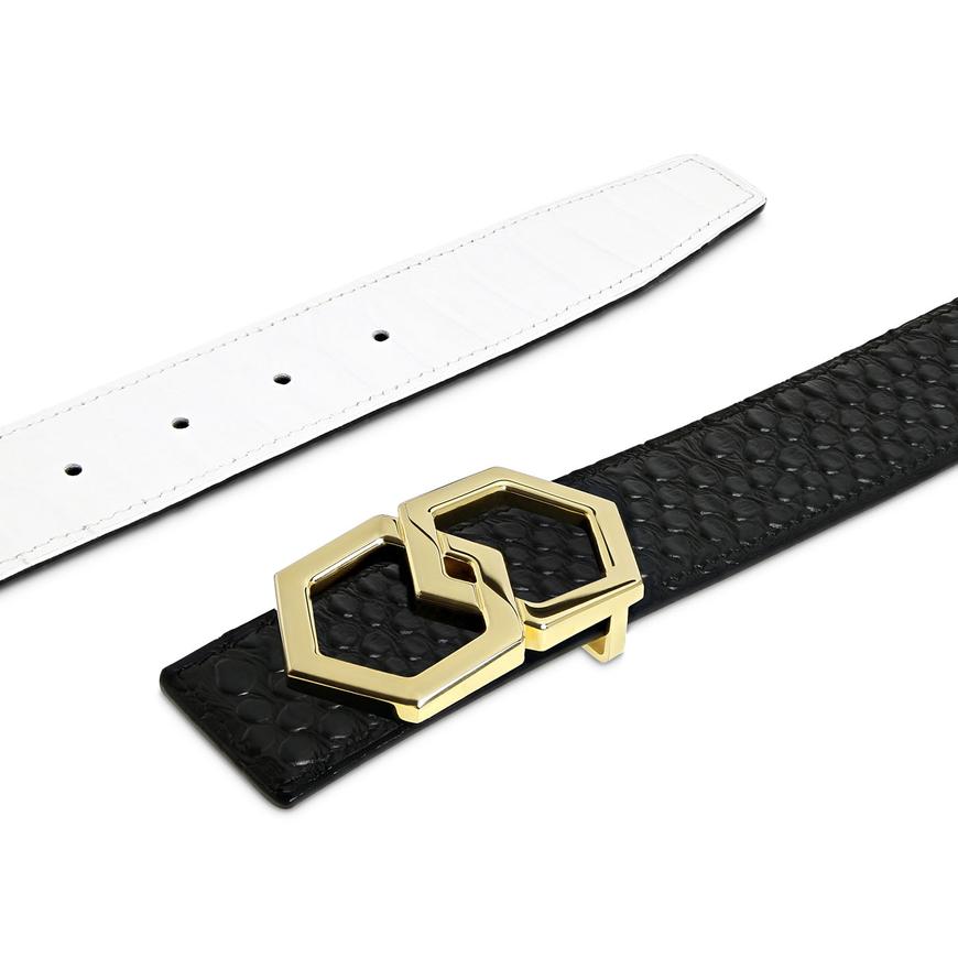 Canary Caviar Belt Reversible + Free Rosso/Caviar Leather