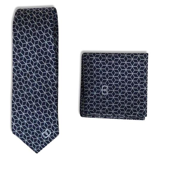 Cubico Azure Pocket Square Combo