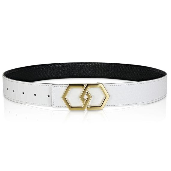 Canary Caviar Belt Reversible + Free Rosso/Caviar Leather