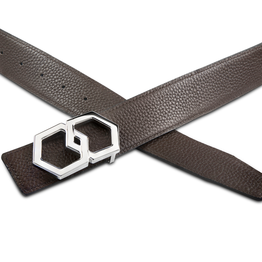 Metale Espresso Brown Noche Belt Reversible