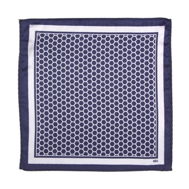 AZURE HEXAGONO Pocket Square