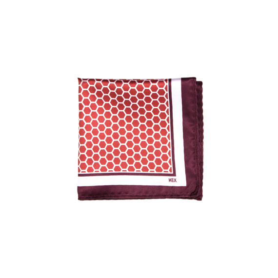 ROSSO HEXAGONO Pocket Square